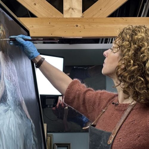 Kunstenares uit Vries wint met schilderij in tv-programma 'De Gezonken Meesters'