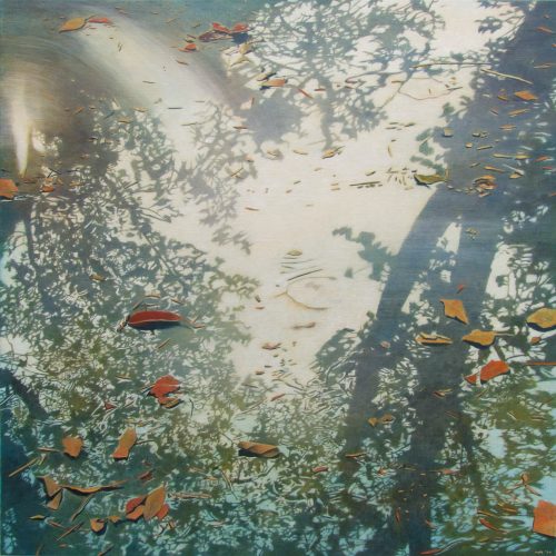 2.-Forest-Reflection-VI-2024-egg-tempera-on-canvas-80-x-80-cm.-85-x-85-cm.-frame-E4800