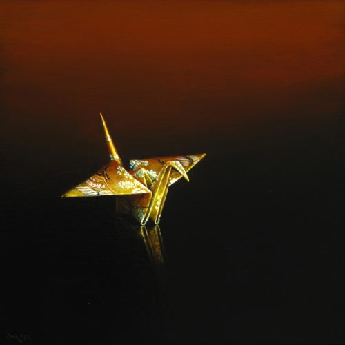 Origami-I-2023-20x20cm-acrylverf-op-paneel