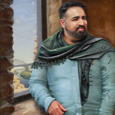 Sinan-Can-De-Spiegel-90x120cm-Olieverf-en-3D-techniek-op-paneel-JAV